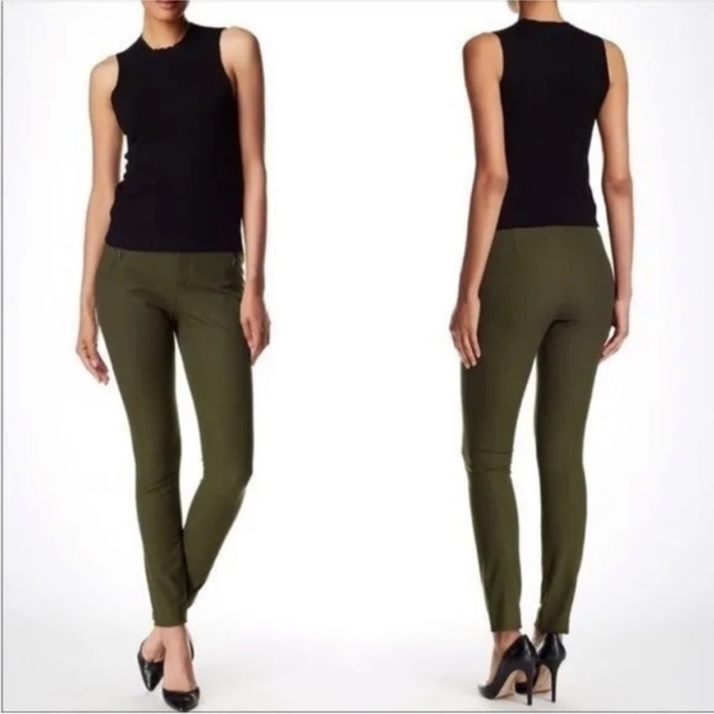 Theory Adalwen Jetty Pants in Green Stretch Skinny Trouser Legging
